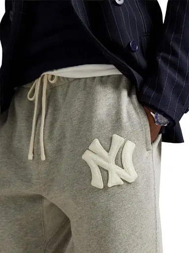 Polo Ralph Lauren Men's New York Yankees Cotton Fleece Sweatpants - Dark Sport Heather - Size XXL | Thumbnail 7