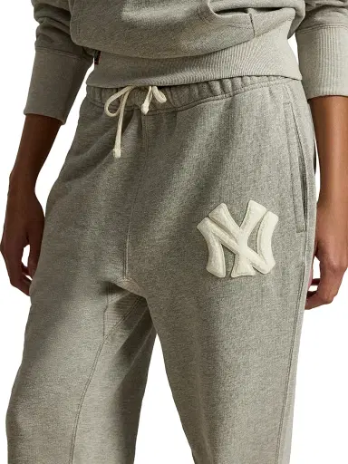 Polo Ralph Lauren Men's New York Yankees Cotton Fleece Sweatpants - Dark Sport Heather - Size XXL | Thumbnail 8