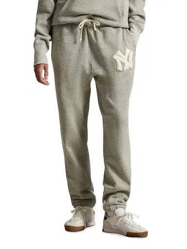 Polo Ralph Lauren Men's New York Yankees Cotton Fleece Sweatpants - Dark Sport Heather - Size XXL | Thumbnail 9