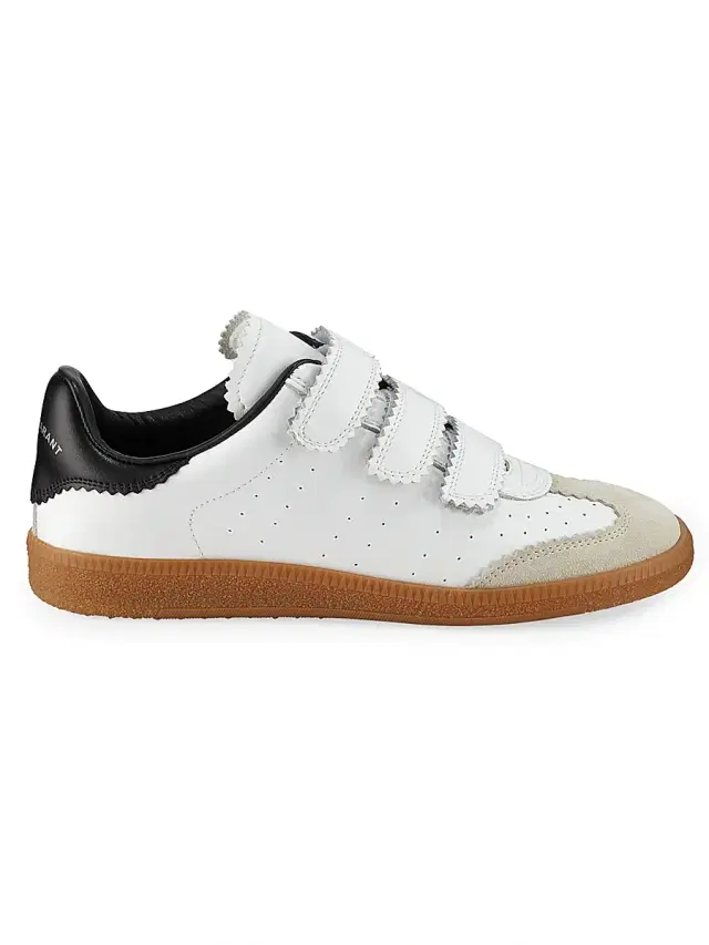 Women's Beth Perforated Low-Top Suede-Leather Sneakers - White Black