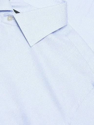 Saks Fifth Avenue Men's COLLECTION Minicheck Dress Shirt - Light Blue - Size 18 | Thumbnail 7