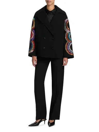 Libertine Women's Sonia Crystal-Embellished Deauville Jacket - Black - Size Small | Thumbnail 2