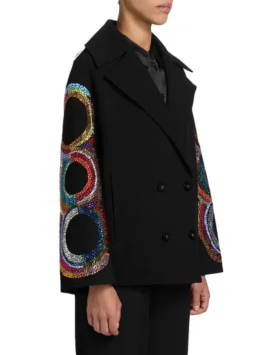 Libertine Women's Sonia Crystal-Embellished Deauville Jacket - Black - Size Small | Thumbnail 4