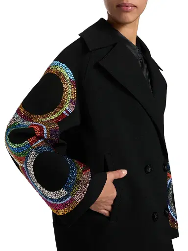 Libertine Women's Sonia Crystal-Embellished Deauville Jacket - Black - Size Small | Thumbnail 6