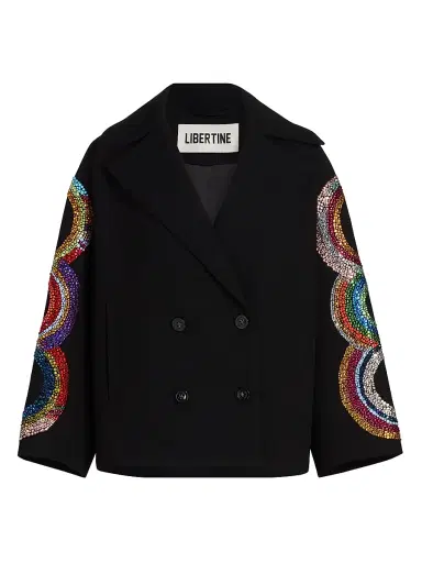 Libertine Women's Sonia Crystal-Embellished Deauville Jacket - Black - Size Small | Thumbnail 1
