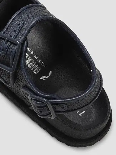 Birkenstock Women's Milano Raffia Dual-Buckle Slingback Sandals - Navy - Size 9 | Thumbnail 3 Birkenstock Women's Milano Raffia Dual-Buckle Slingback Sandals - Navy - Size 9 | Thumbnail 3