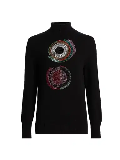 Libertine Women's Sonia Crystal-Embellished Cashmere Sweater - Black Blk - Size Large | Thumbnail 1
