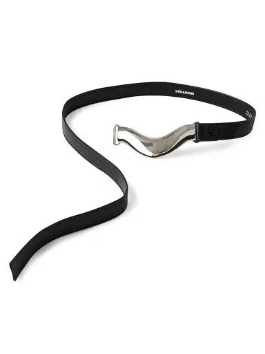 Déhanche Women's Brancusi Leather Belt - Black Silver | Thumbnail 3 Déhanche Women's Brancusi Leather Belt - Black Silver | Thumbnail 3