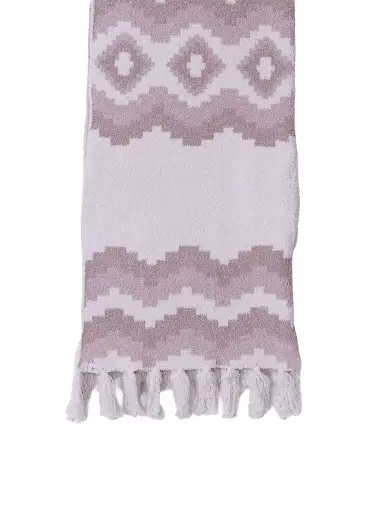 Barefoot Dreams Women's Cozychic Mosaic Fringe-Trimmed Wrap - Faded Rose Multi | Thumbnail 4 Barefoot Dreams Women's Cozychic Mosaic Fringe-Trimmed Wrap - Faded Rose Multi | Thumbnail 4