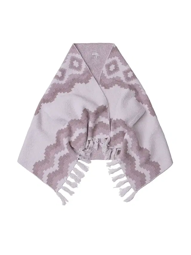 Barefoot Dreams Women's Cozychic Mosaic Fringe-Trimmed Wrap - Faded Rose Multi