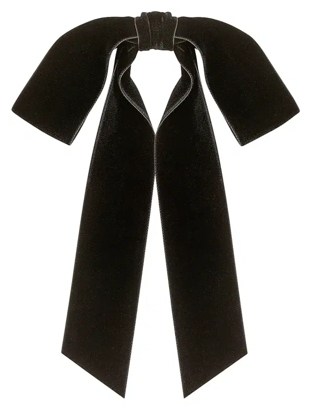 Jennifer Behr Women's Adley Velvet Bow Barrette - Black