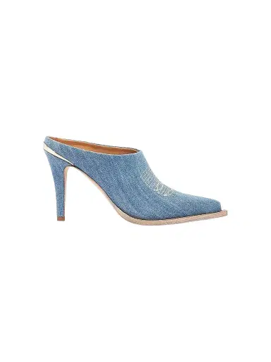 Partlow Women's Lainy Denim 95MM Western Mule Pumps - Blue - Size 9 | Thumbnail 1 Partlow Women's Lainy Denim 95MM Western Mule Pumps - Blue - Size 9 | Thumbnail 1