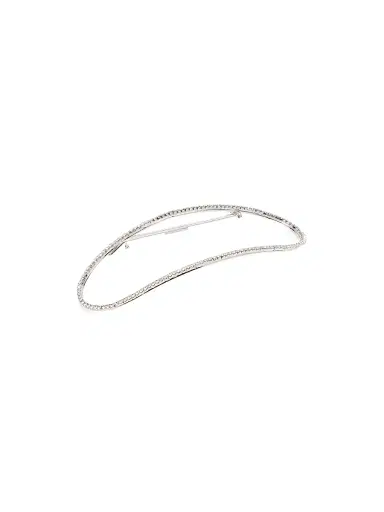Lelet NY Women's Vera Crystal-Embellished Stainless Steel Barrette - Gray Metallic | Thumbnail 1 Lelet NY Women's Vera Crystal-Embellished Stainless Steel Barrette - Gray Metallic | Thumbnail 1