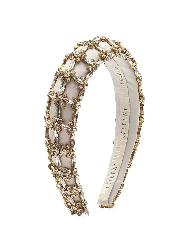 Women's Avril Crystal Padded Headband - Silver