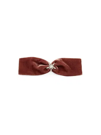 LELET NY Women's Avril Crystal Velvet Wrap Headband | Thumbnail 1