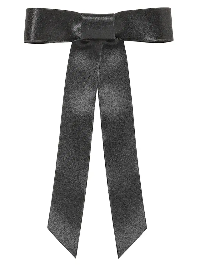 Jennifer Behr Women's Sasha Bow Silk Barrette - Black