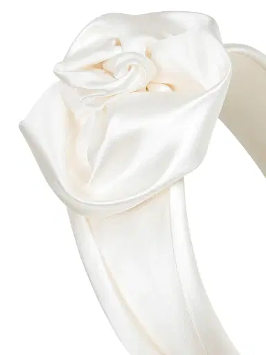 Jennifer Behr Women's Rosalina Rosette Silk Wide Headband | Thumbnail 3 Jennifer Behr Women's Rosalina Rosette Silk Wide Headband | Thumbnail 3