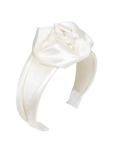 Jennifer Behr Women's Rosalina Rosette Silk Wide Headband | Thumbnail 1 Jennifer Behr Women's Rosalina Rosette Silk Wide Headband | Thumbnail 1