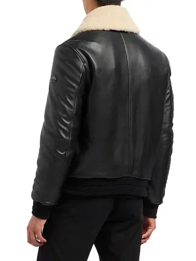 Moose Knuckles Men's Toba Shearling-Trim Leather Bomber Jacket | Thumbnail 5 Moose Knuckles Men's Toba Shearling-Trim Leather Bomber Jacket | Thumbnail 5