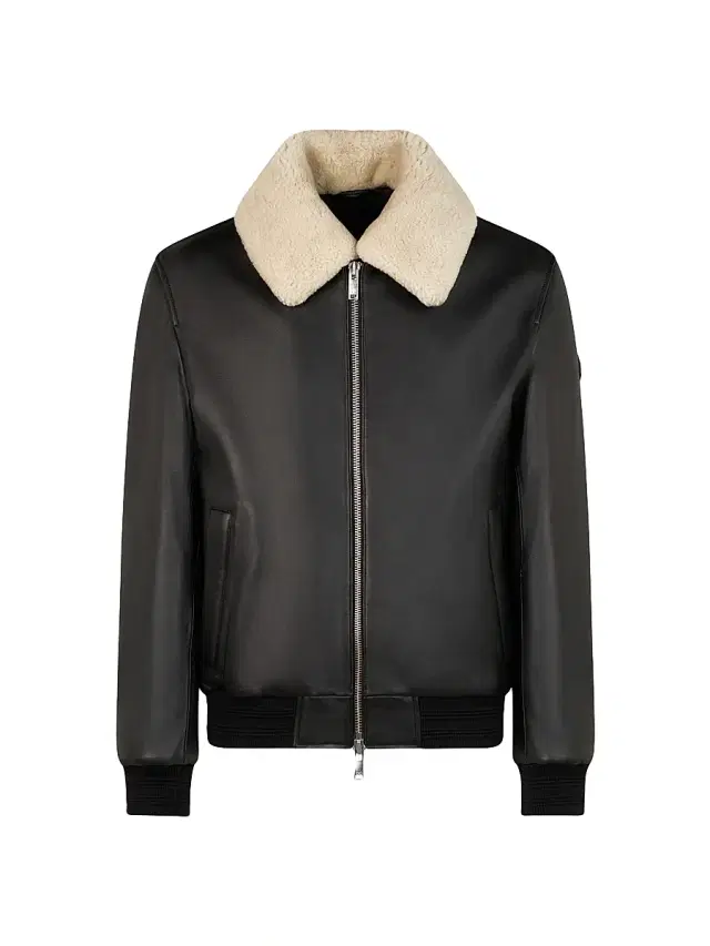 Moose Knuckles Men's Toba Shearling-Trim Leather Bomber Jacket