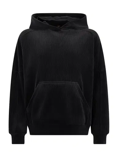 Moose Knuckles Men's Sportswear Preston Ribbed Hoodie - Black | Thumbnail 1
