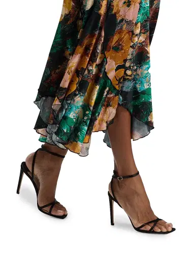 PRABAL GURUNG Women's Floral Stretch-Jersey Diagonal-Seamed Midi-Dress | Thumbnail 6 PRABAL GURUNG Women's Floral Stretch-Jersey Diagonal-Seamed Midi-Dress | Thumbnail 6