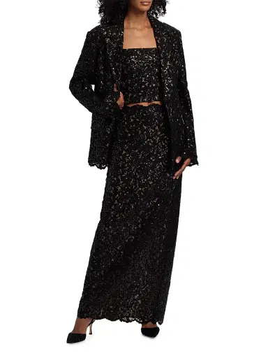 Toccin Women's Willa Boyfriend Blazer - Jet | Thumbnail 2
