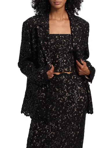 Toccin Women's Willa Boyfriend Blazer - Jet | Thumbnail 3