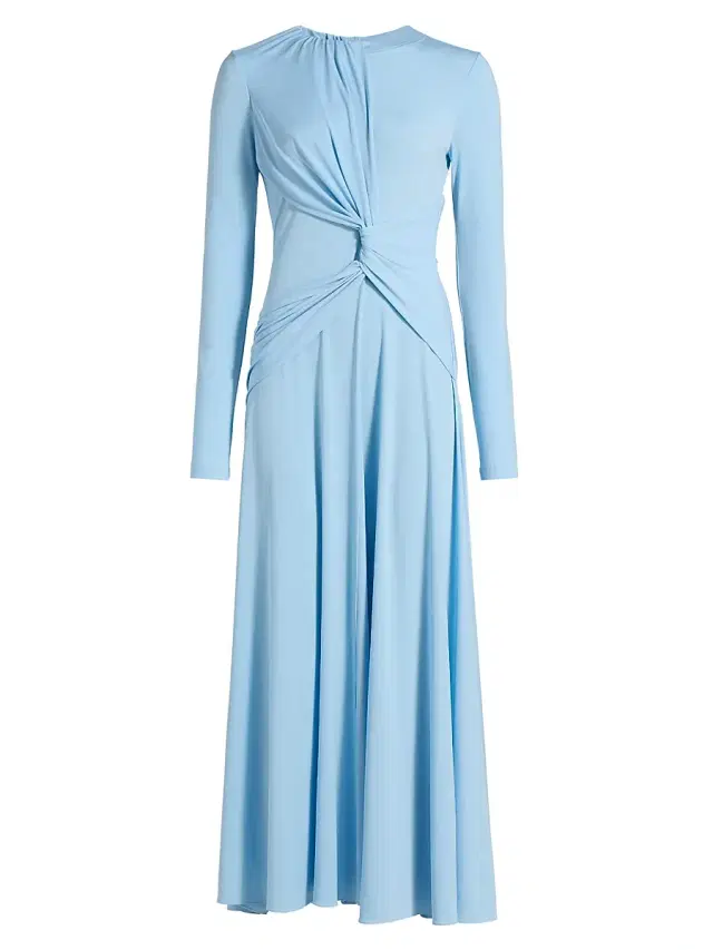 Women's Jersey Twist-Front Cocktail Dress - Blue