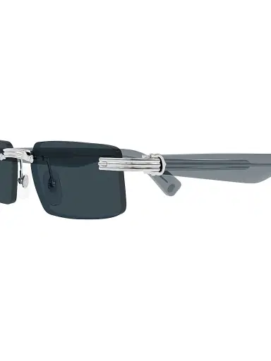 Cartier Men's Première De 55MM Rectangular Sunglasses - Silver Black | Thumbnail 3 Cartier Men's Première De 55MM Rectangular Sunglasses - Silver Black | Thumbnail 3