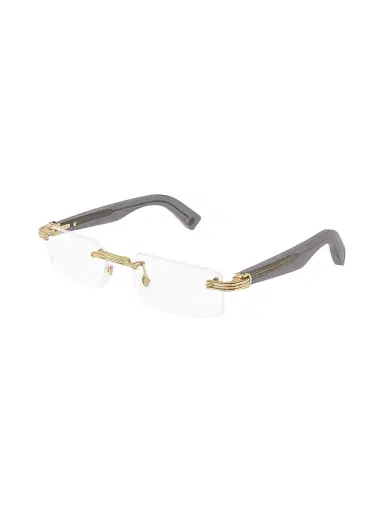Cartier Men's Première de 55MM 24K-Gold-Plated Rectangular Rimless Eyeglasses | Thumbnail 1