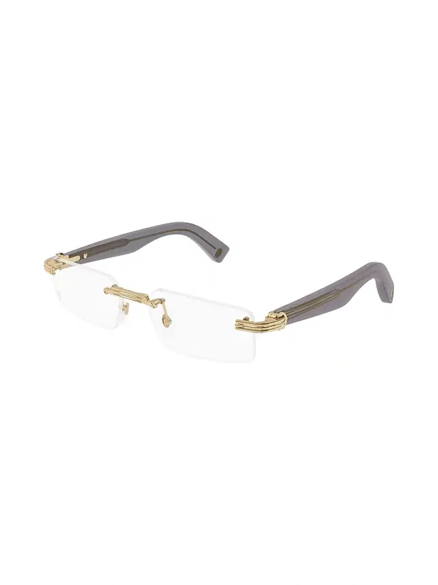 Cartier Men's Première de  55MM 24K-Gold-Plated Rectangular Rimless Eyeglasses - Gold