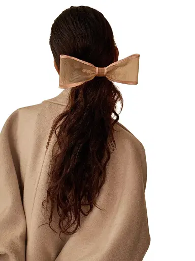 Lelet NY Women's Giselle Mesh Bow Barrette - Blush | Thumbnail 2