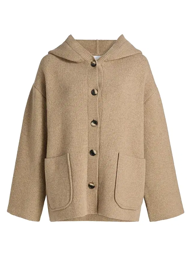 Proenza Schouler White Label Women's White Label Nelly Hooded Merino Wool Jacket - Walnut Melange