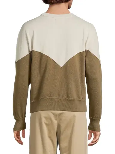 Isabel Marant Men's Logo Cotton-Blend Sweatshirt - Ecru Dark | Thumbnail 5 Isabel Marant Men's Logo Cotton-Blend Sweatshirt - Ecru Dark | Thumbnail 5