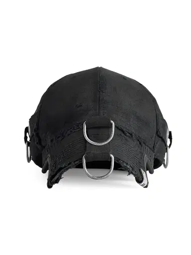 Balenciaga Men's D-Ring Cargo Cap - Black - Size Medium | Thumbnail 2