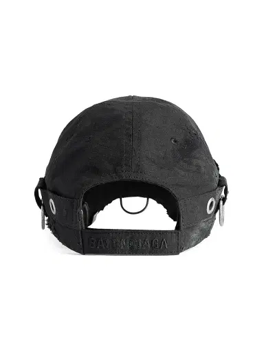 Balenciaga Men's D-Ring Cargo Cap - Black - Size Medium | Thumbnail 4