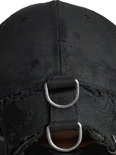 Balenciaga Men's D-Ring Cargo Cap - Black - Size Medium | Thumbnail 5