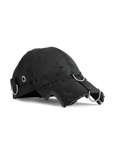 Balenciaga Men's D-Ring Cargo Cap - Black - Size Medium | Thumbnail 1