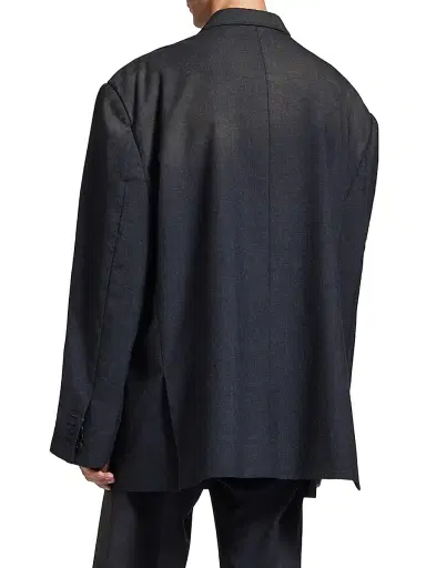 Balenciaga Men's Faded Tailored Large Fit Jacket - Anthracite | Thumbnail 5