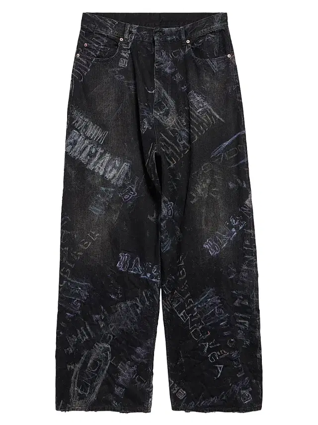 Men's Minimal Baggy Jeans - Black