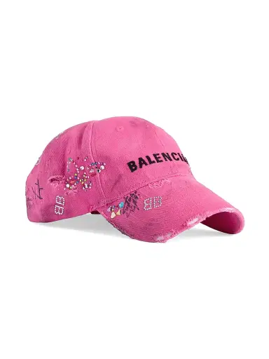 Balenciaga Men's Upcycled Cap - Pink - Size Medium | Thumbnail 2