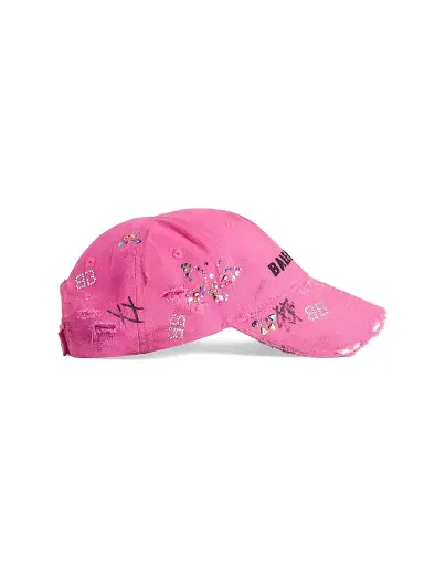 Balenciaga Men's Upcycled Cap - Pink - Size Medium | Thumbnail 3