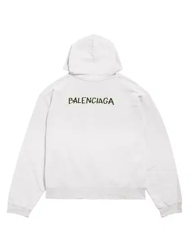 Balenciaga Men's Masking Tape Oversized Zip-Up Hoodie - Dirty White - Size XL | Thumbnail 2 Balenciaga Men's Masking Tape Oversized Zip-Up Hoodie - Dirty White - Size XL | Thumbnail 2