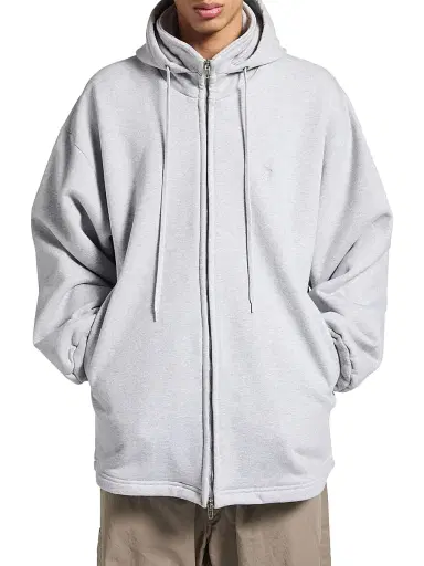 Balenciaga Men's Lion Outerwear Zip-Up Hoodie - Light Heather Grey - Size XS | Thumbnail 3 Balenciaga Men's Lion Outerwear Zip-Up Hoodie - Light Heather Grey - Size XS | Thumbnail 3
