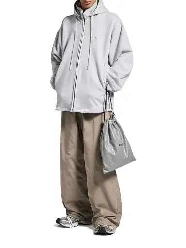 Balenciaga Men's Lion Outerwear Zip-Up Hoodie - Light Heather Grey - Size XS | Thumbnail 6 Balenciaga Men's Lion Outerwear Zip-Up Hoodie - Light Heather Grey - Size XS | Thumbnail 6