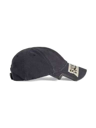Balenciaga Men's Masking Tape Cap - Faded Black - Size Large | Thumbnail 3 Balenciaga Men's Masking Tape Cap - Faded Black - Size Large | Thumbnail 3