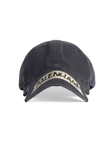 Balenciaga Men's Masking Tape Cap - Faded Black - Size Large | Thumbnail 1 Balenciaga Men's Masking Tape Cap - Faded Black - Size Large | Thumbnail 1