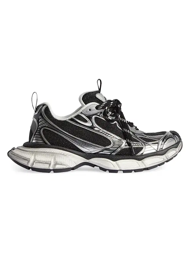 Balenciaga Women's Logo 3XL Sneakers - Black Silver