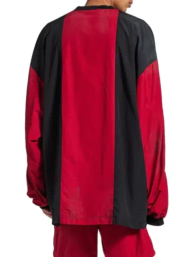 Balenciaga Men's Outerwear Long Sleeve T-Shirt - Lipstick Red Black - Size Large | Thumbnail 4 Balenciaga Men's Outerwear Long Sleeve T-Shirt - Lipstick Red Black - Size Large | Thumbnail 4